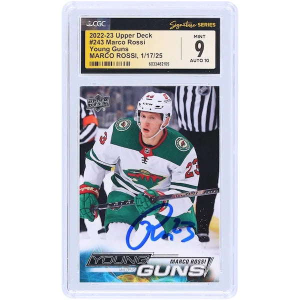 Marco Rossi Signed 2022-23 Upper Deck Young Guns #243 | CGC 9 Rookie Card