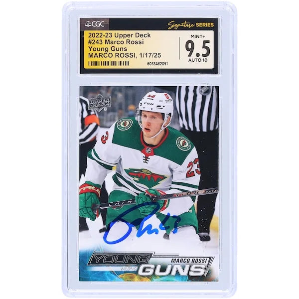 Marco Rossi Signed 2022-23 Upper Deck Young Guns #243 | CGC 9.5 Rookie Card