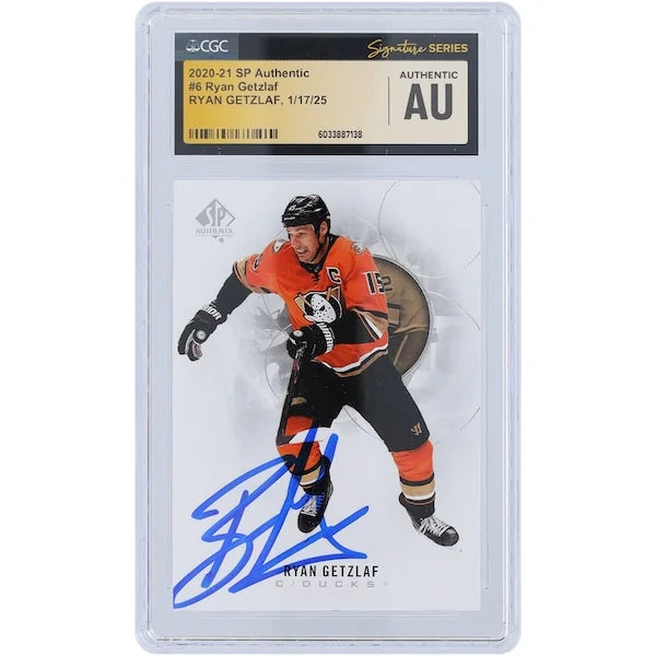 Ryan Getzlaf Signed 2020-21 Upper Deck SP Authentic #6 Card | CGC Authenticated
