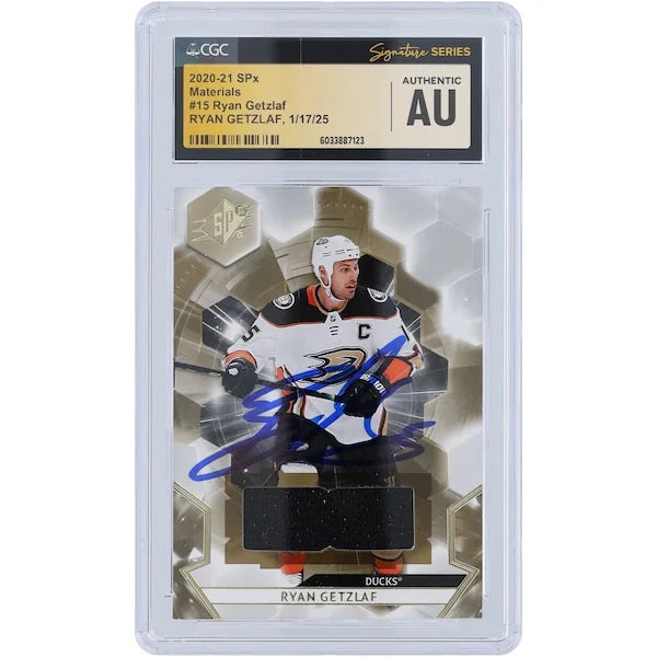Ryan Getzlaf Signed 2020-21 Upper Deck SPX Relic #15 Card | Ducks