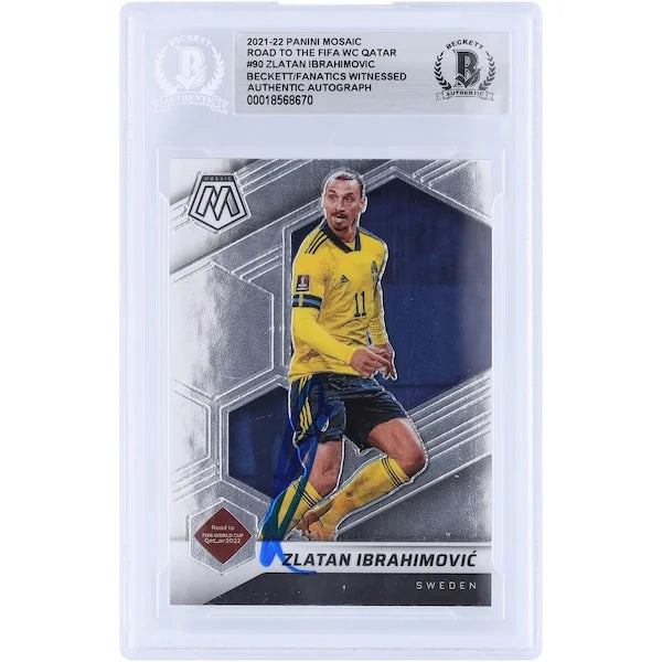 Zlatan Ibrahimovic Signed 2021-22 Panini Mosaic Card #90 | Sweden National Team