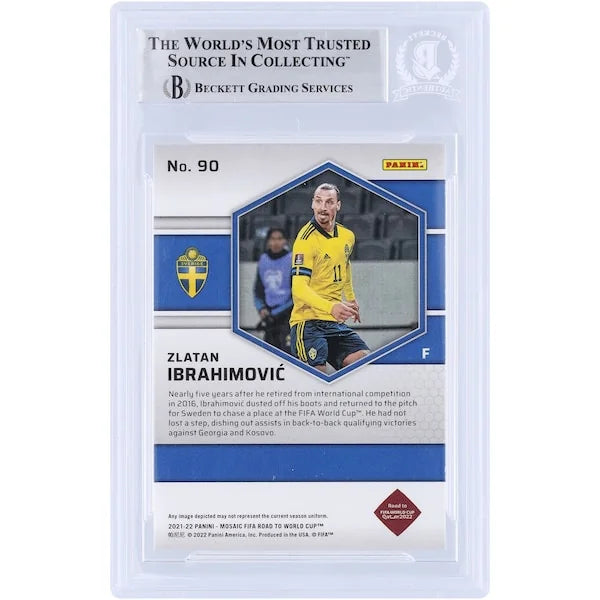 Zlatan Ibrahimovic Signed 2021-22 Panini Mosaic Card #90 | Sweden National Team