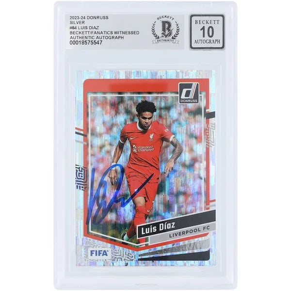 Luis Diaz Signed 2023-24 Panini Donruss Silver #84 | Graded 10