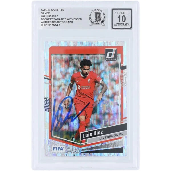 Luis Diaz Signed 2023-24 Panini Donruss Silver #84 | Graded 10