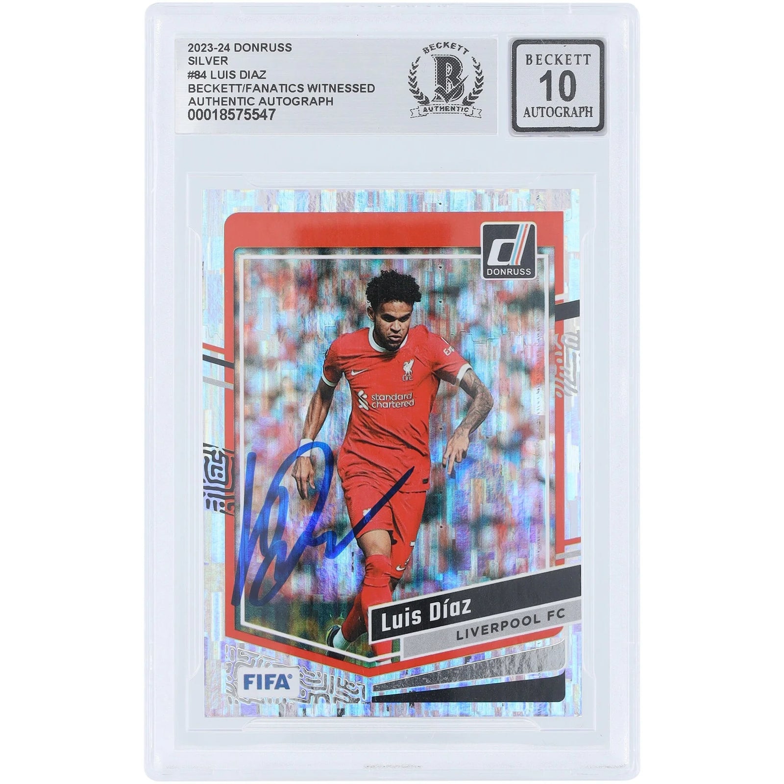 Luis Diaz Signed 2023-24 Panini Donruss Silver #84 | Graded 10