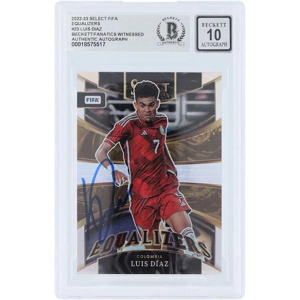 Luis Diaz Signed 2022-23 Panini Select FIFA Equalizers #23 | Graded 10