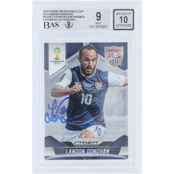 Landon Donovan Signed 2014 Panini Prizm World Cup #70 Card | Beckett Authenticated 9/10