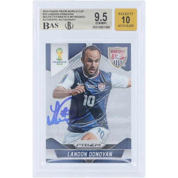 Landon Donovan Signed 2014 Panini Prizm World Cup #70 | Beckett 9.5