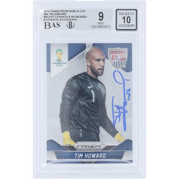 Tim Howard Signed 2014 Panini Prizm World Cup #66 Card | Beckett Authenticated 9/10