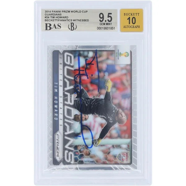 Tim Howard Signed 2014 Panini Prizm World Cup Guardians #24 | Graded 9.5