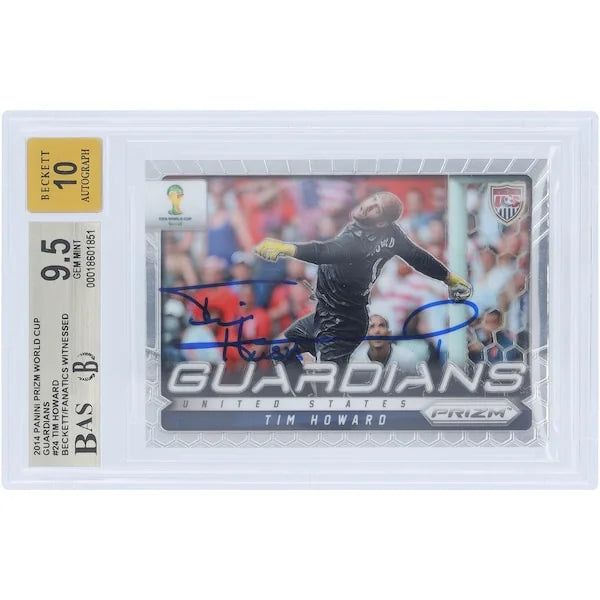Tim Howard Signed 2014 Panini Prizm World Cup Guardians #24 | Graded 9.5