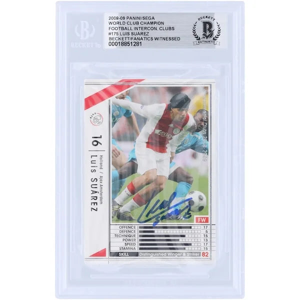Luis Suarez Signed 2008-09 Panini Card | Ajax #175