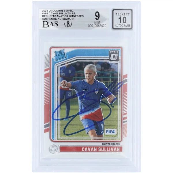 Cavan Sullivan Signed 2024-25 Panini Donruss Optic Rated Rookie #184 | Beckett Authenticat