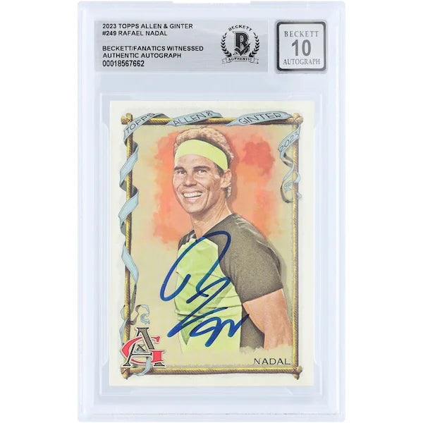 Rafael Nadal Signed 2023 Topps Allen & Ginter #249 | Beckett 10