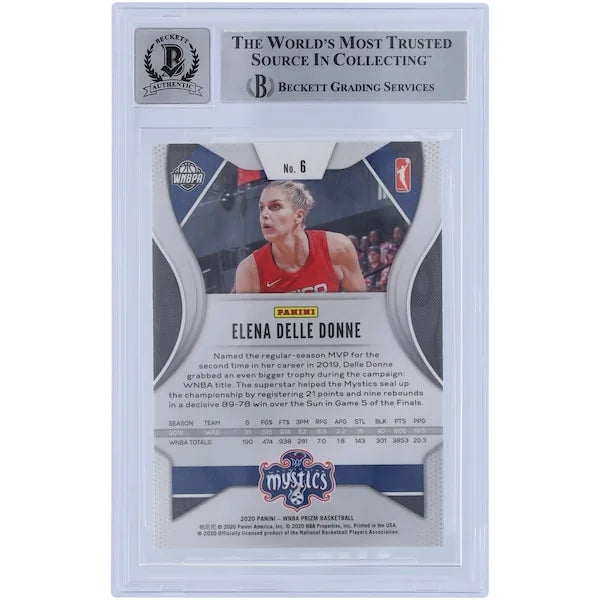 Elena Delle Donne Signed 2020 Panini Prizm #6 Card | BGS 10