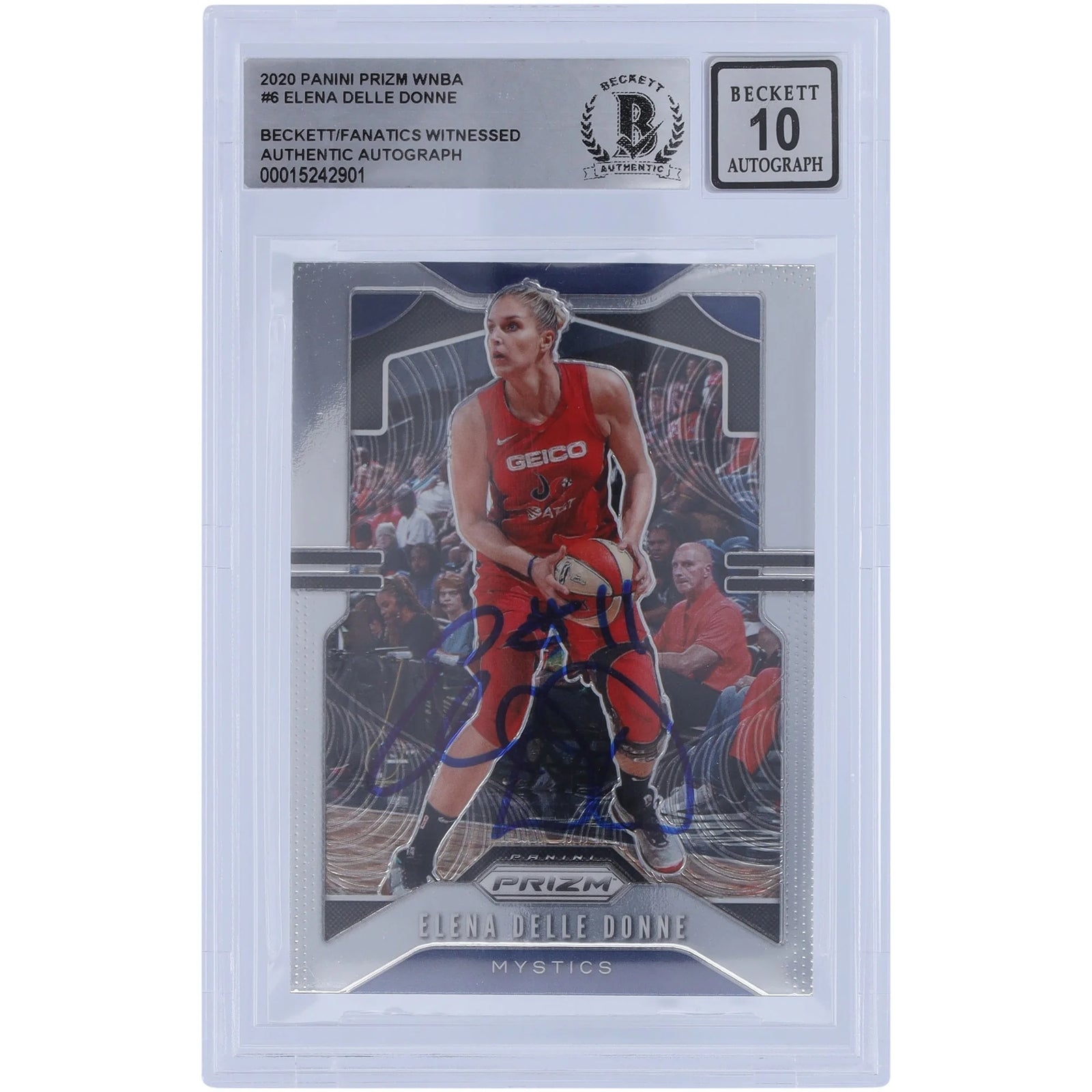 Elena Delle Donne Signed 2020 Panini Prizm #6 Card | BGS 10