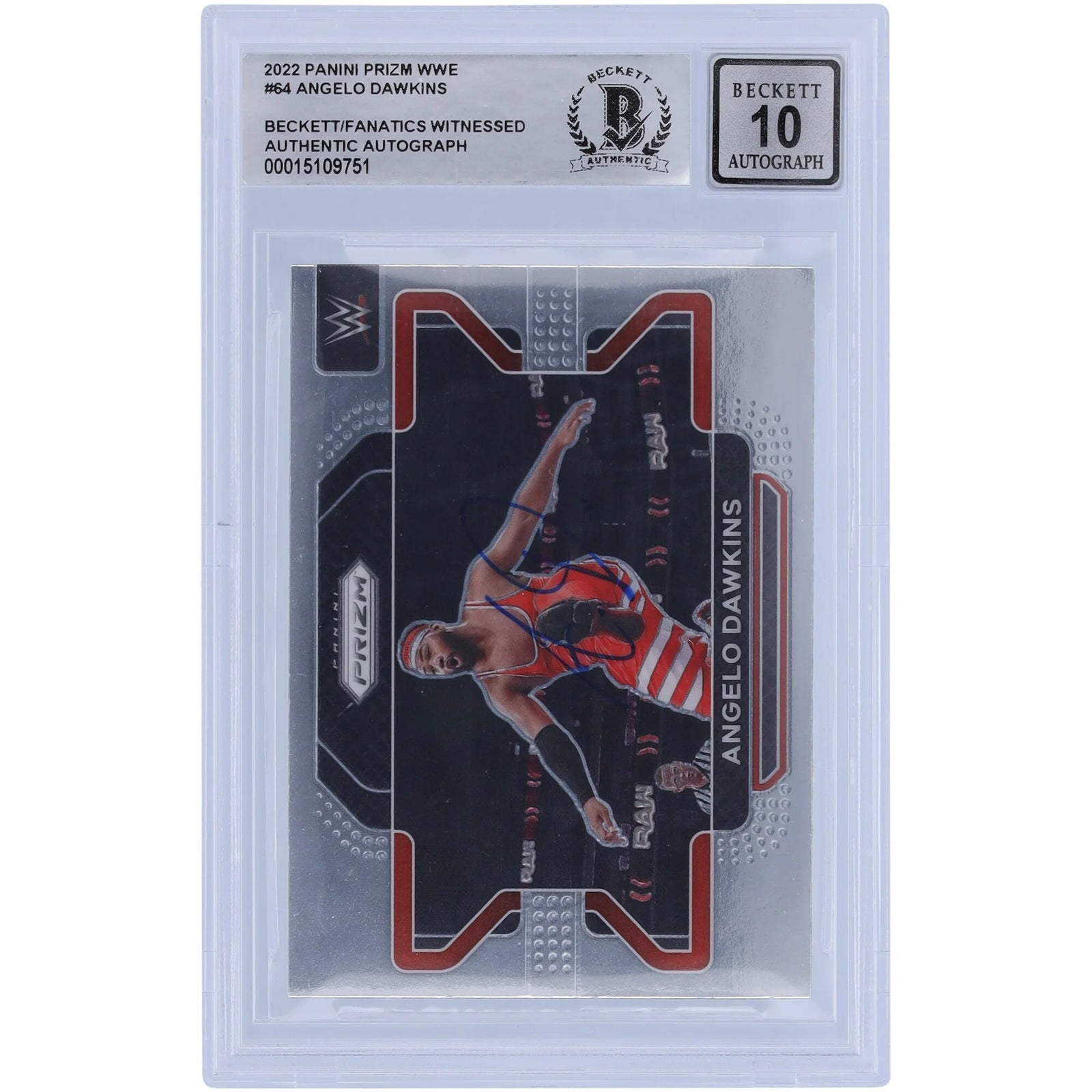 Angelo Dawkins Signed 2022 Panini Prizm #64 | BGS 10 Autograph