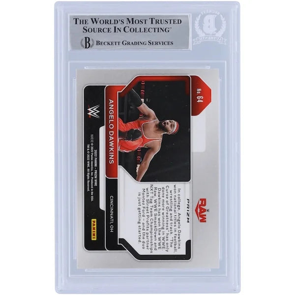 Angelo Dawkins Signed 2022 Panini Prizm Hyper #64 Card | Beckett Authenticated