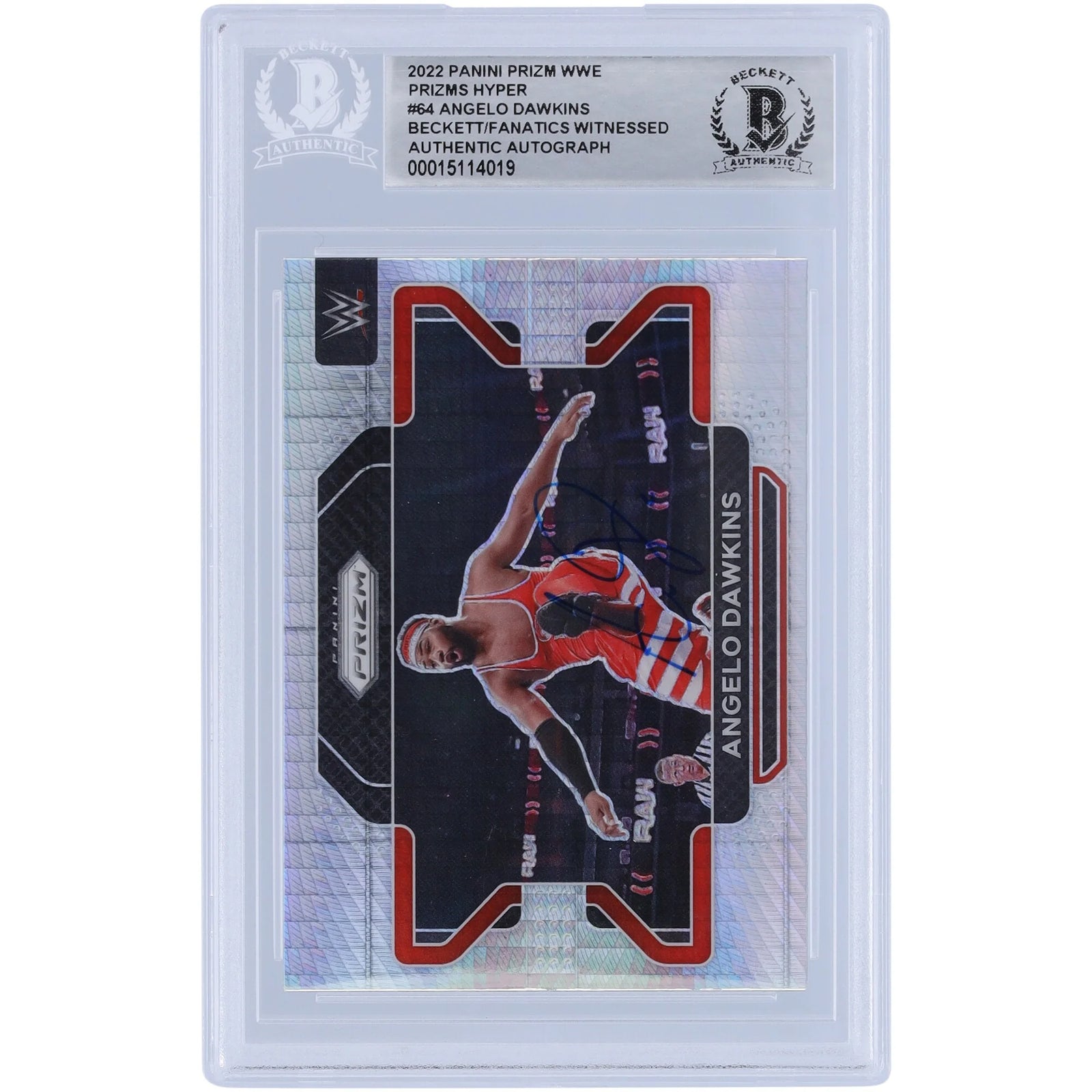Angelo Dawkins Signed 2022 Panini Prizm Hyper #64 Card | Beckett Authenticated