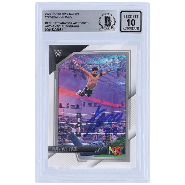 Cruz Del Toro Signed 2022 Panini NXT 2.0 #79 Card | Beckett 10