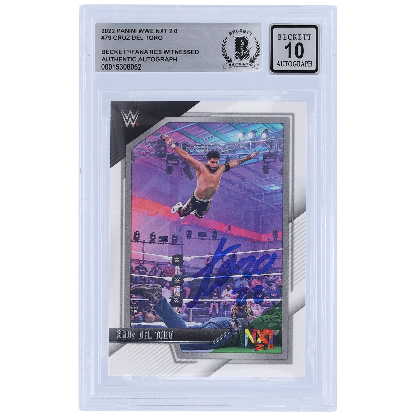 Cruz Del Toro Signed 2022 Panini NXT 2.0 #79 Card | Beckett 10