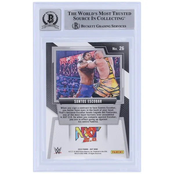 Santos Escobar Signed 2022 Panini NXT 2.0 #26 Card | Graded 10