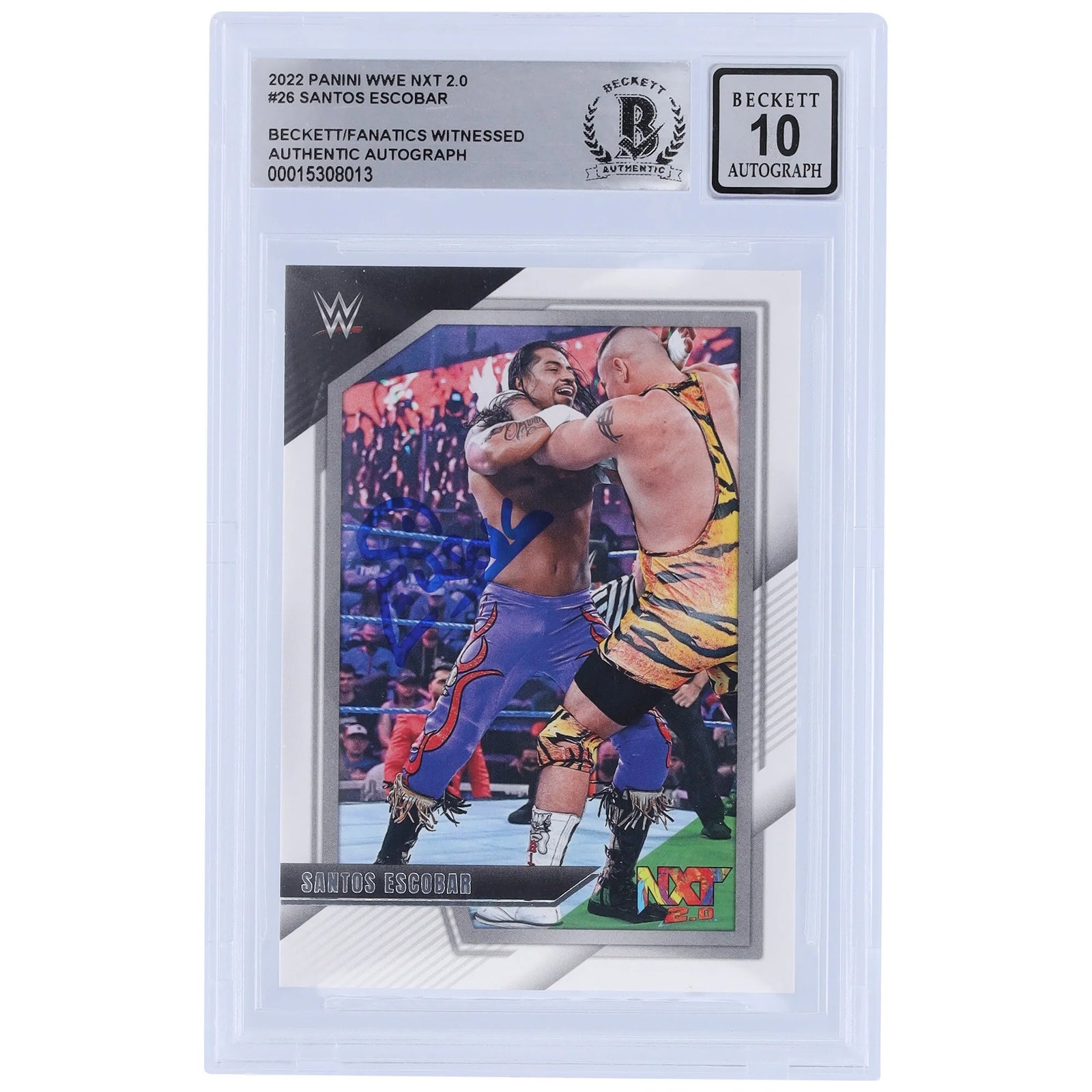 Santos Escobar Signed 2022 Panini NXT 2.0 #26 Card | Graded 10
