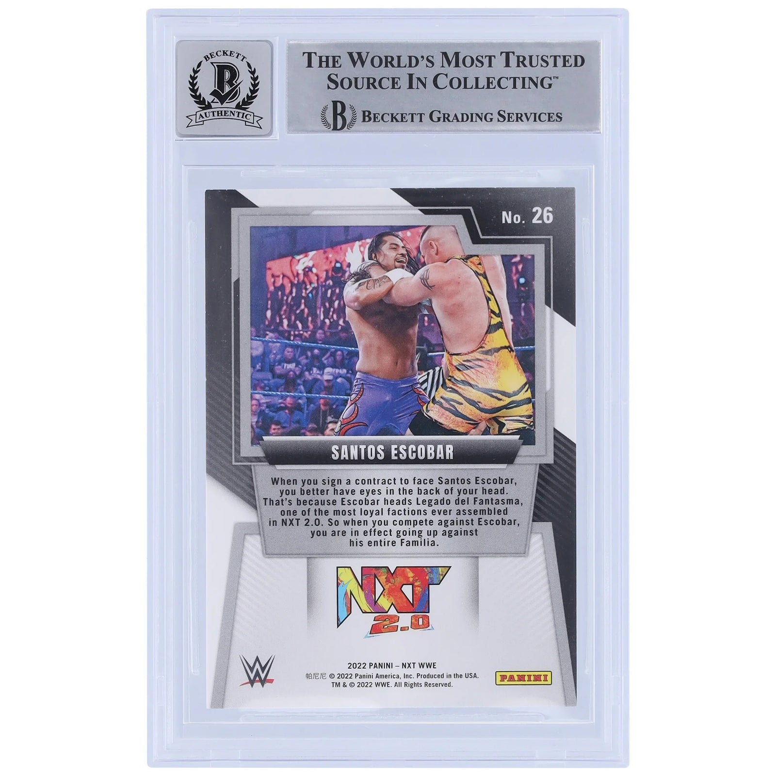 Santos Escobar Signed 2022 Panini NXT 2.0 #26 Card | Graded 10