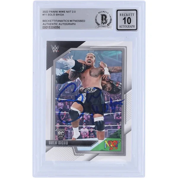 Solo Sikoa Signed 2022 Panini NXT 2.0 #11 Rookie Card | BGS 10