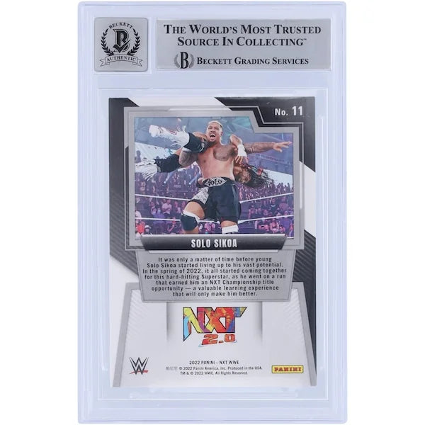 Solo Sikoa Signed 2022 Panini NXT 2.0 #11 Rookie Card | BGS 10