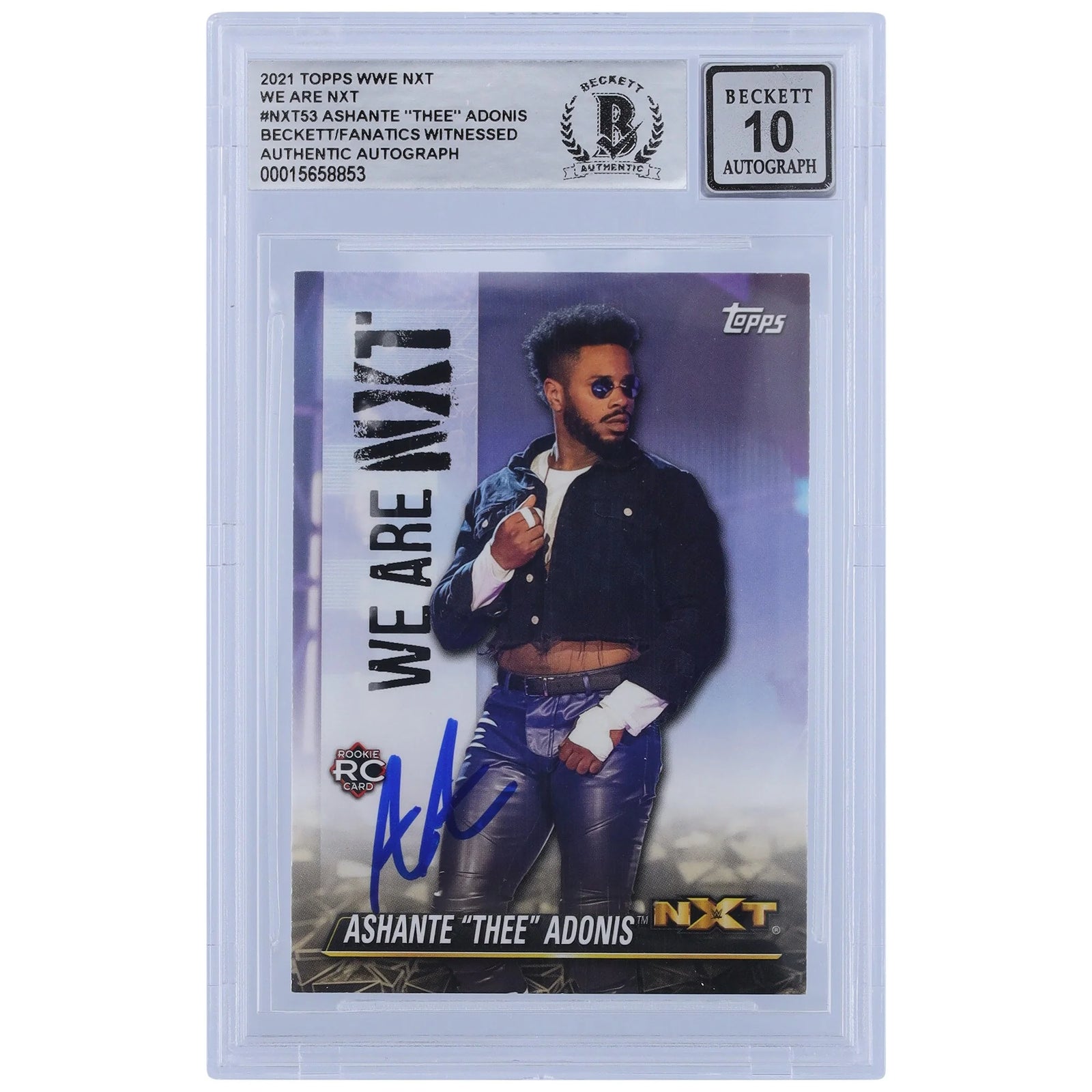 Ashante Thee Adonis Signed 2021 Topps We Are NXT #NXT-53 Card | Graded 10