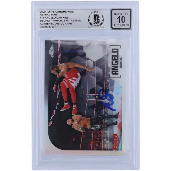 Angelo Dawkins Signed 2020 Topps Chrome Refractors #71 | Beckett 10