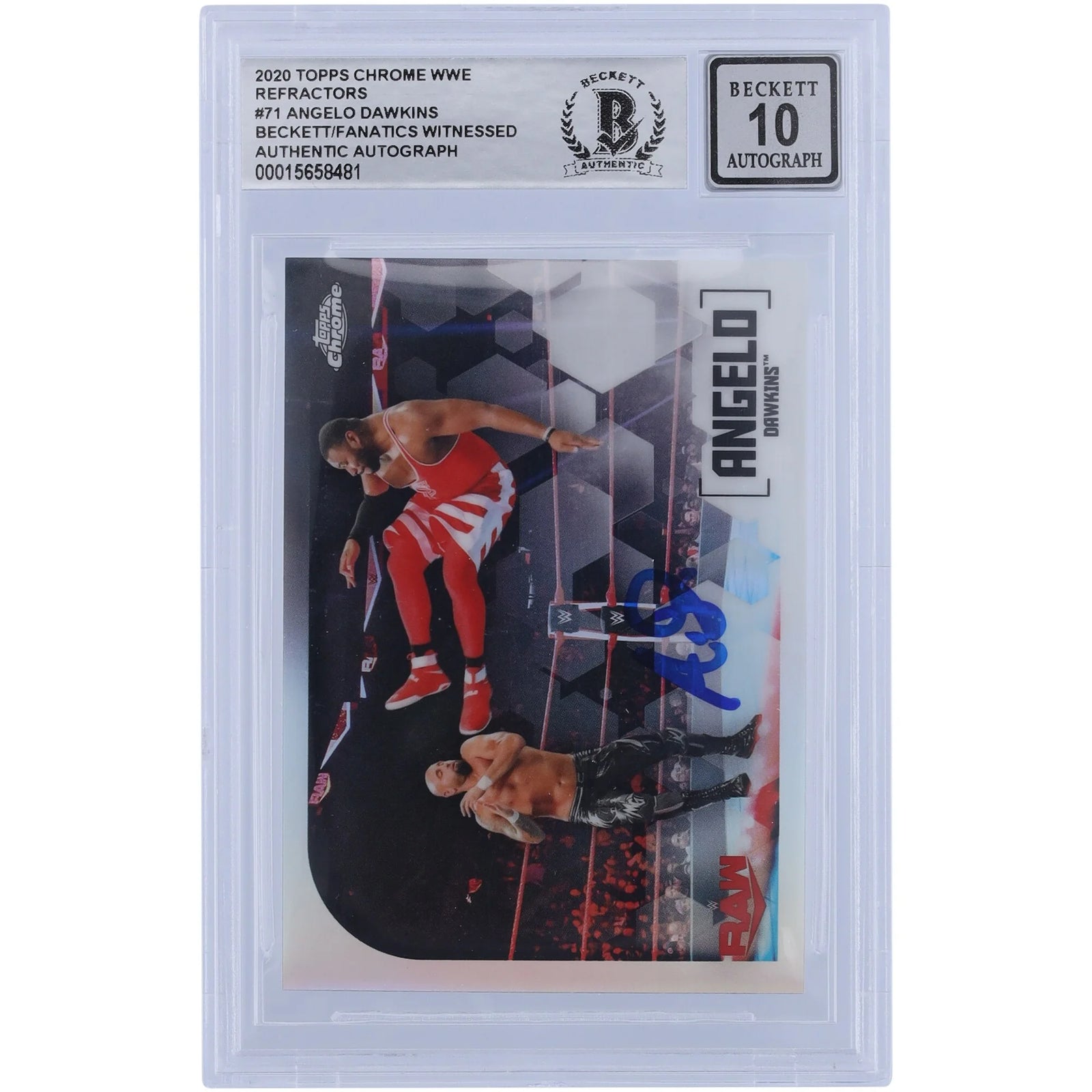 Angelo Dawkins Signed 2020 Topps Chrome Refractors #71 | Beckett 10