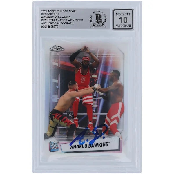 Angelo Dawkins Signed 2021 Topps Chrome Refractors #47 | Beckett 10