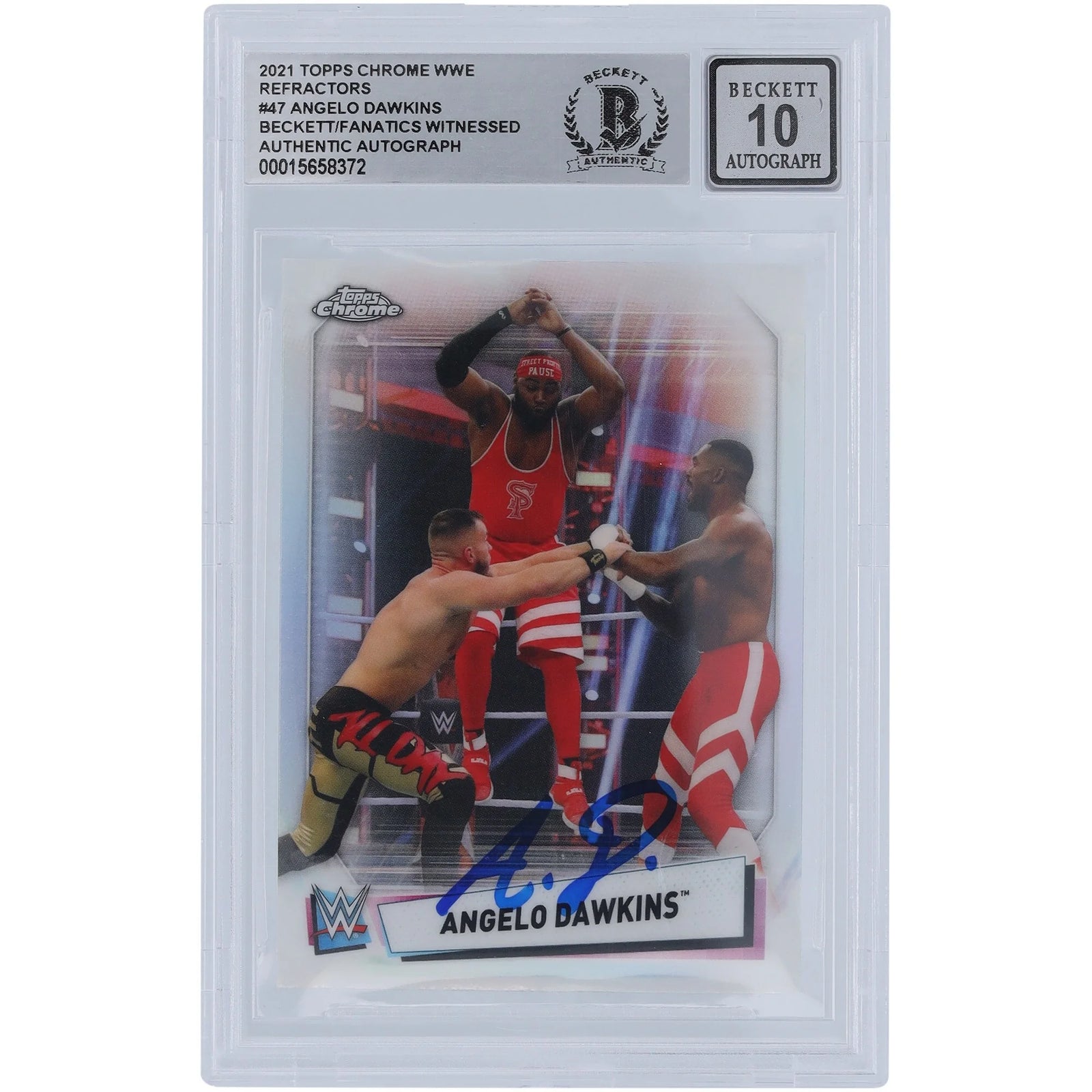 Angelo Dawkins Signed 2021 Topps Chrome Refractors #47 | Beckett 10