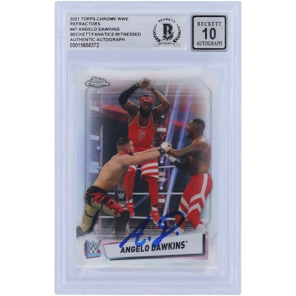 Angelo Dawkins Signed 2021 Topps Finest Refractors #42 | Graded 10