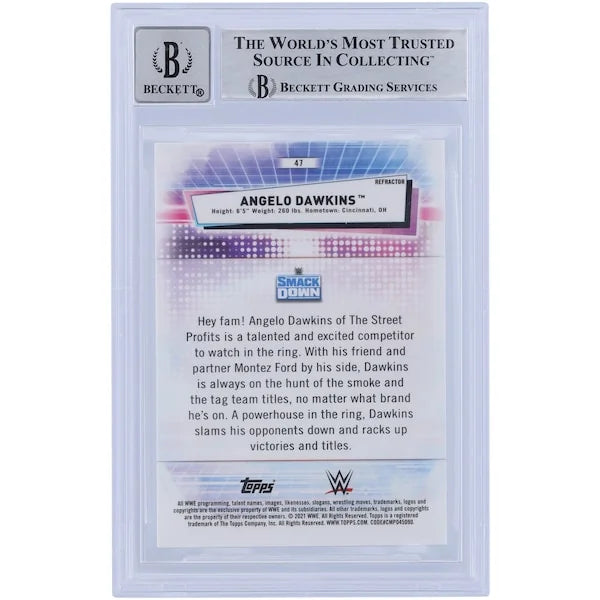Angelo Dawkins Signed 2021 Topps Finest Refractors #42 | Graded 10
