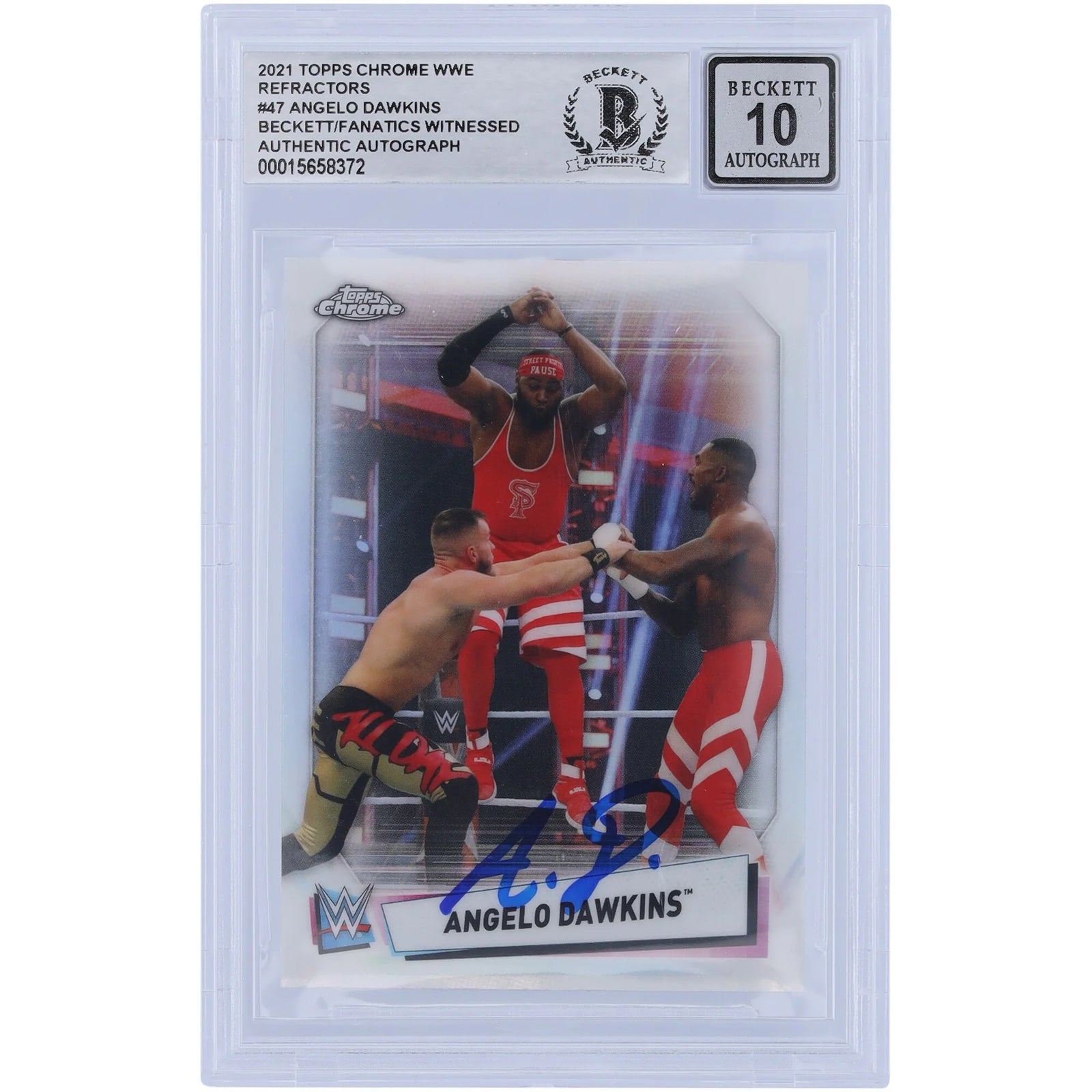 Angelo Dawkins Signed 2021 Topps Finest Refractors #42 | Graded 10