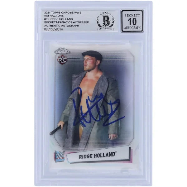 Ridge Holland Signed 2021 Topps Chrome Refractors #91 Rookie Card | Graded 10