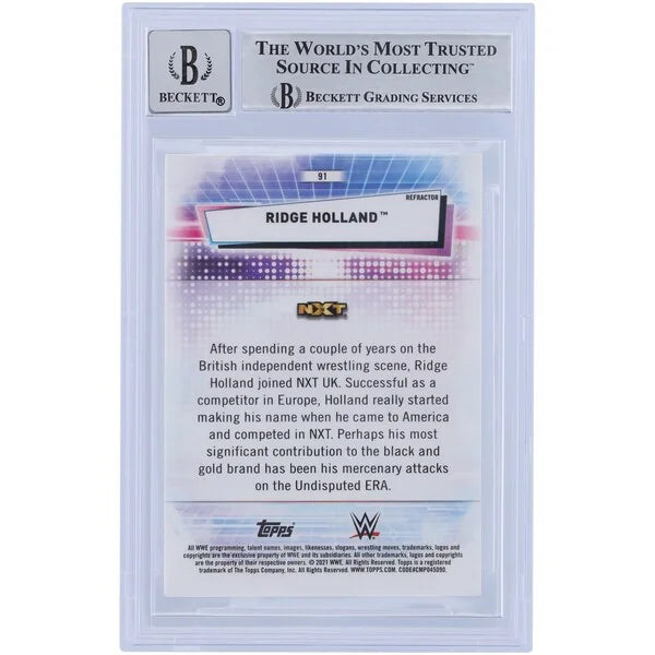 Ridge Holland Signed 2021 Topps Chrome Refractors #91 Rookie Card | Graded 10