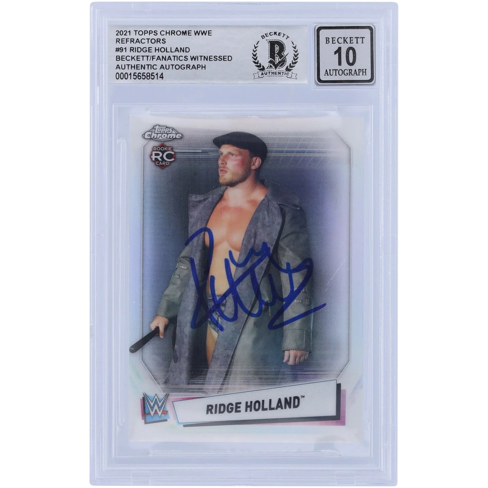 Ridge Holland Signed 2021 Topps Chrome Refractors #91 Rookie Card | Graded 10