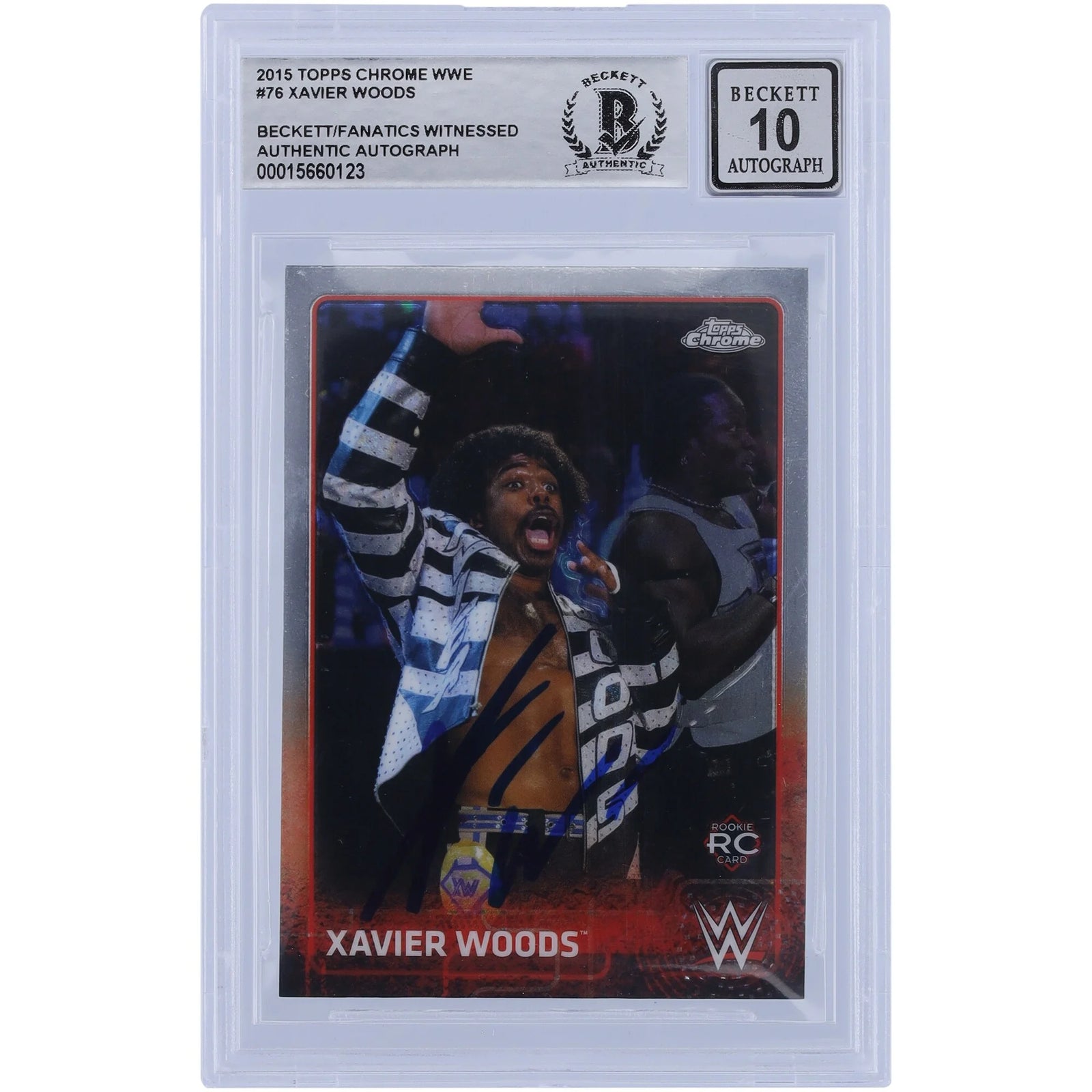 Xavier Woods Signed 2015 Topps Chrome #76 Rookie Card | Graded 10
