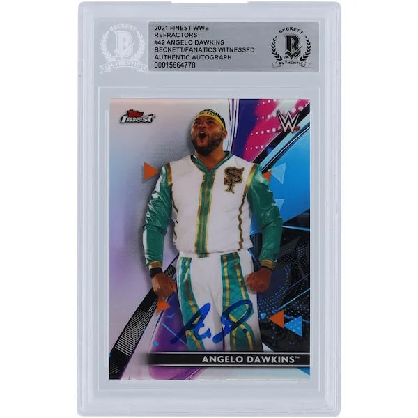 Angelo Dawkins Signed 2021 Topps Finest Refractors #42 | Beckett Authenticated