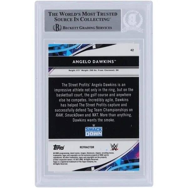 Angelo Dawkins Signed 2021 Topps Finest Refractors #42 | Beckett Authenticated