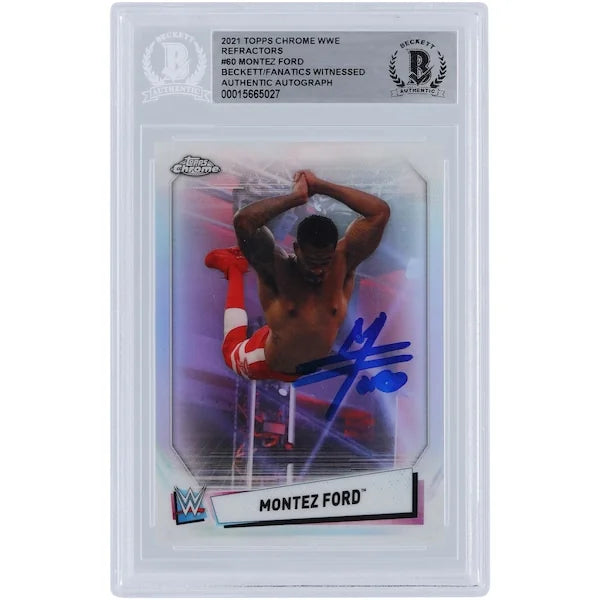 Montez Ford Signed 2021 Topps Chrome Refractors #60 | Beckett Authenticated