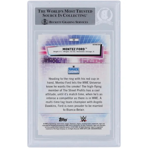 Montez Ford Signed 2021 Topps Chrome Refractors #60 | Beckett Authenticated