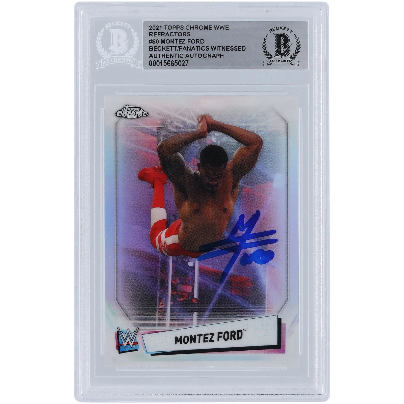 Montez Ford Signed 2021 Topps Chrome Refractors #60 | Beckett Authenticated