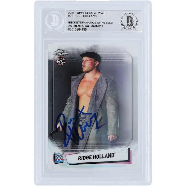 Ridge Holland Signed 2021 Topps Chrome #91 Rookie Card | Beckett Authenticated