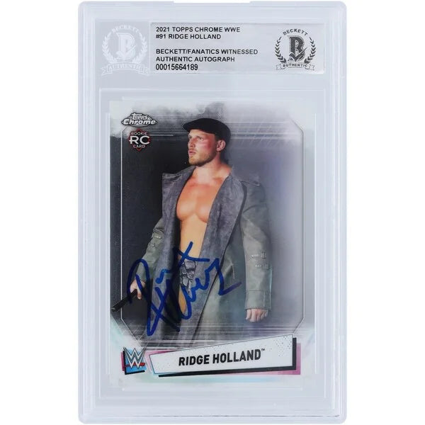 Ridge Holland Signed 2021 Topps Chrome #91 Rookie Card | Beckett Authenticated