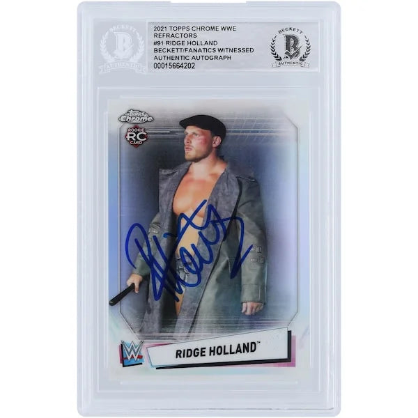 Ridge Holland Signed 2021 Topps Chrome Refractors #91 Rookie Card | Authenticated
